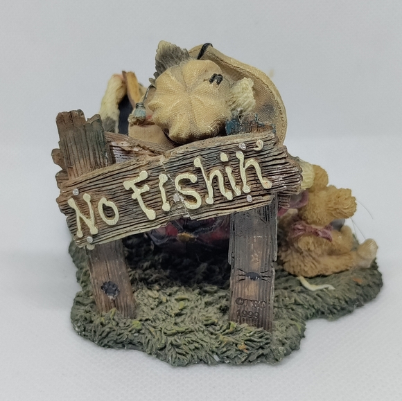 1999 VTG Boyds Bears & Friends The Bearstone Collection Catch Of The Day - Picture 7 of 7